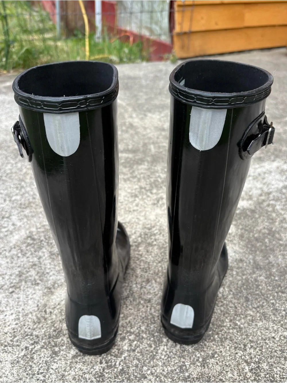 Hunter Original Kids Gloss Rain Boots Black Waterproof Wellington